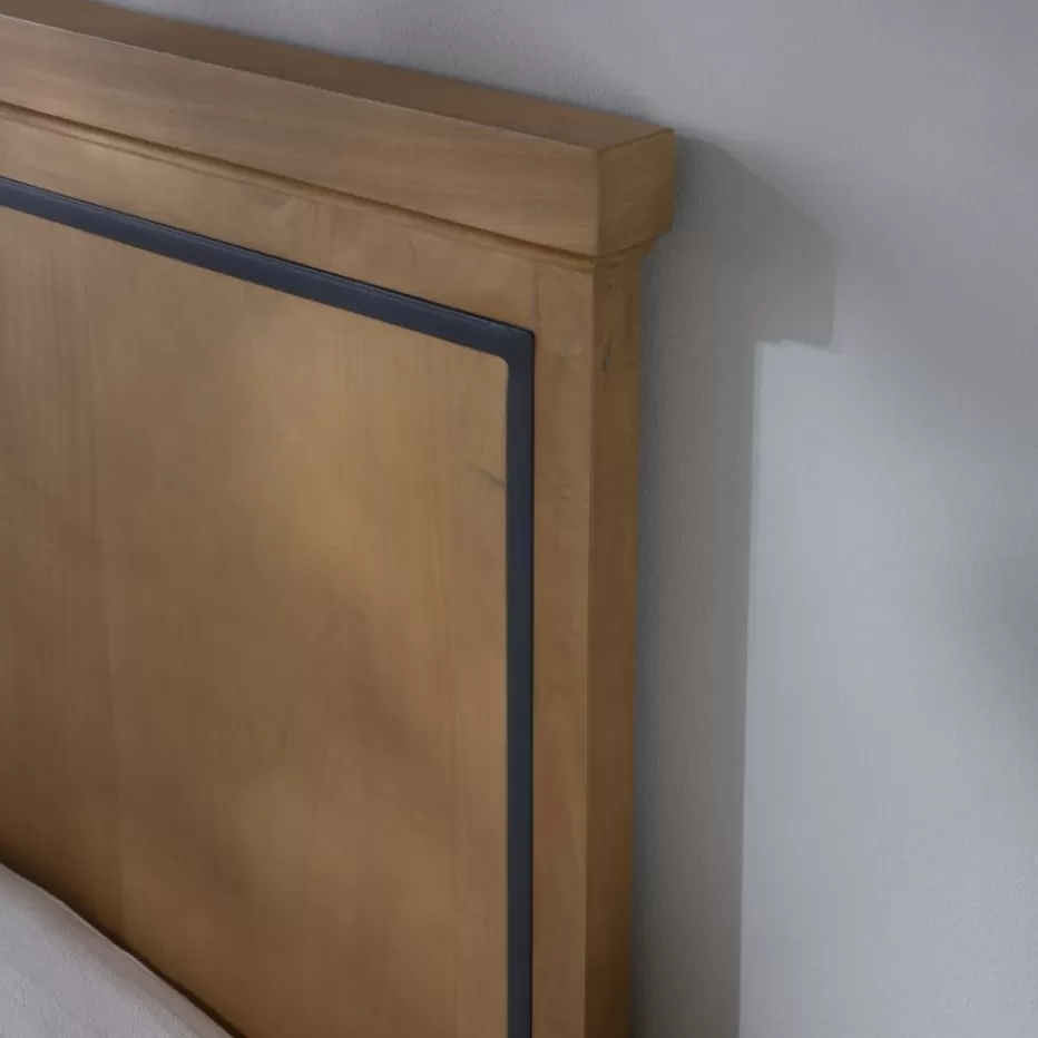 New Parma Tête de lit en bois massif de manguier et métal pour lit de 150 et 160 Chambre | Têtes De Lit