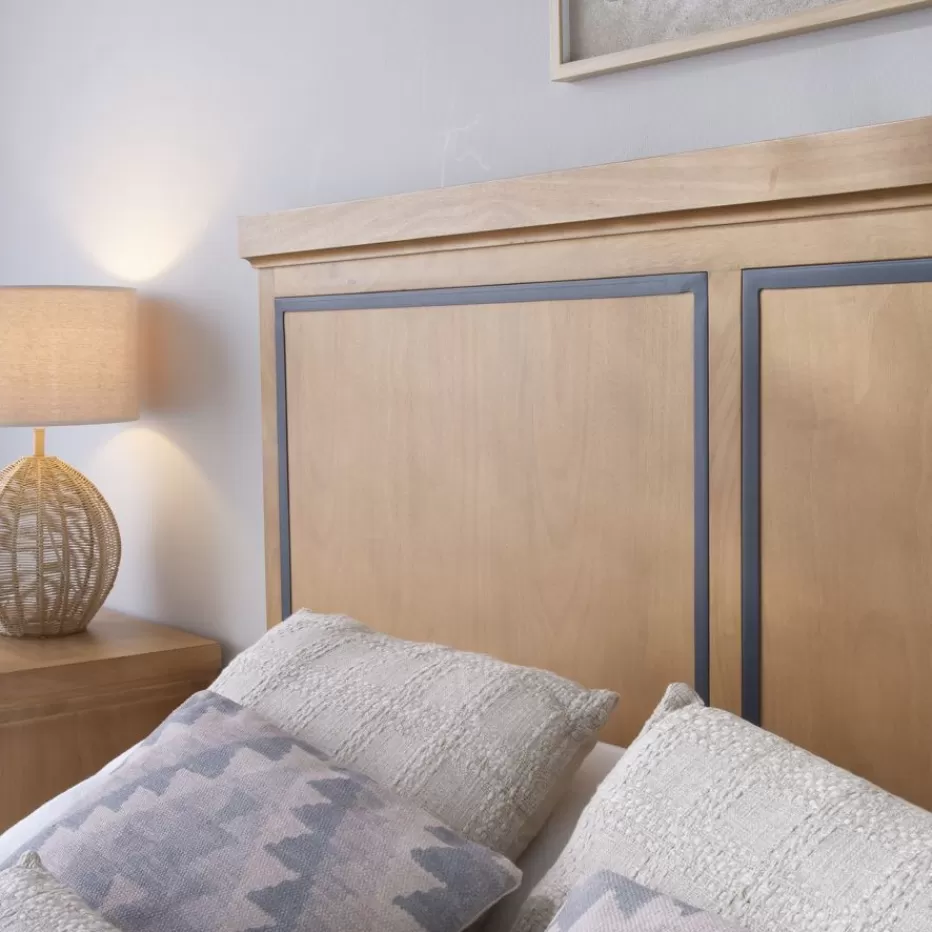 New Parma Tête de lit en bois massif de manguier et métal pour lit de 150 et 160 Chambre | Têtes De Lit
