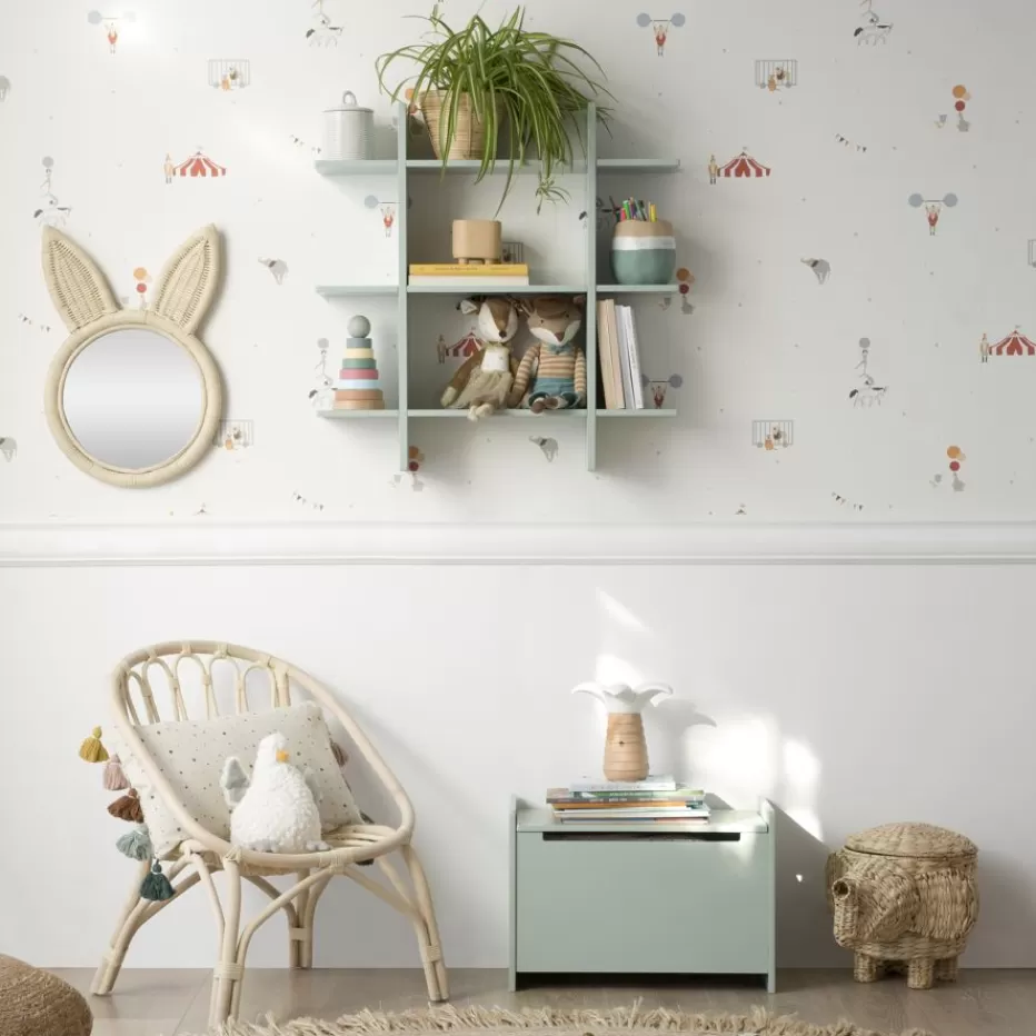 Flash Sale Rony étagère murale en bois de couleur vert d'eau Enfant Chambre Pour Jeunes Et Enfants | Étagères