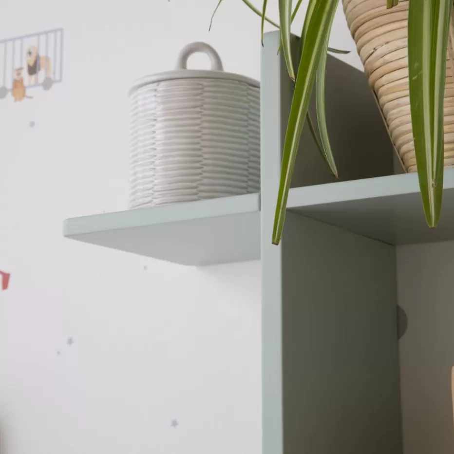 Flash Sale Rony étagère murale en bois de couleur vert d'eau Enfant Chambre Pour Jeunes Et Enfants | Étagères