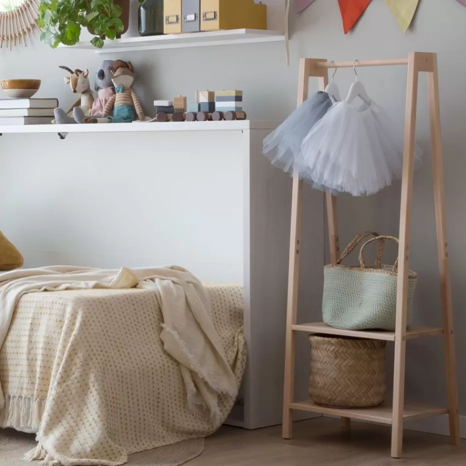 Outlet Saga Meuble porte-manteau avec étagères Enfant Chambre Pour Jeunes Et Enfants | Étagères