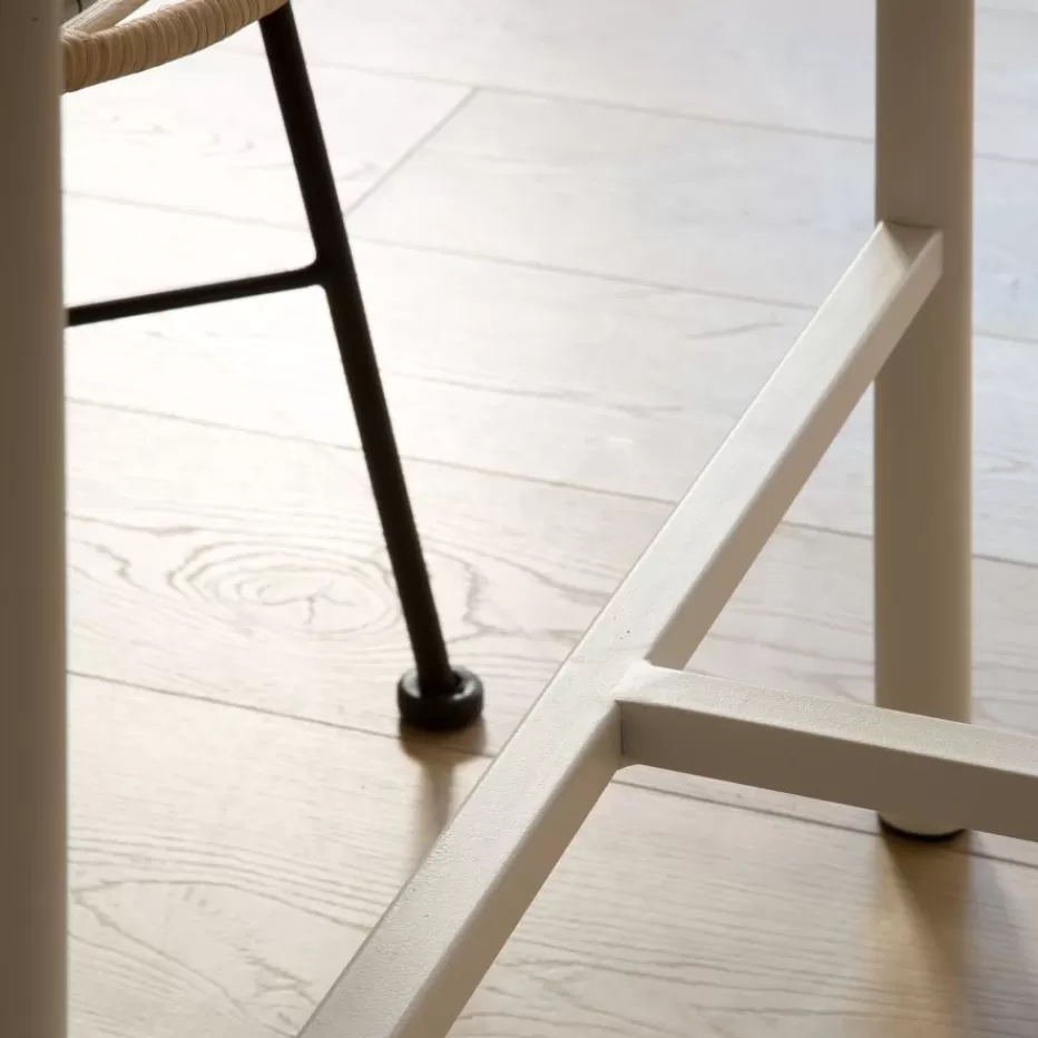 Best Sale Shiro Table à manger rectangulaire en bois blanc et naturel Salles À Manger | Tables Blanches