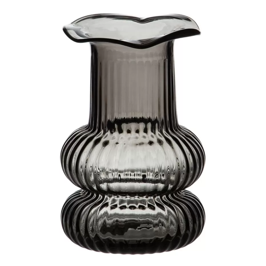 Hot Toko Vase gris en verre décoratif Vases Et Plateaux Décoratifs