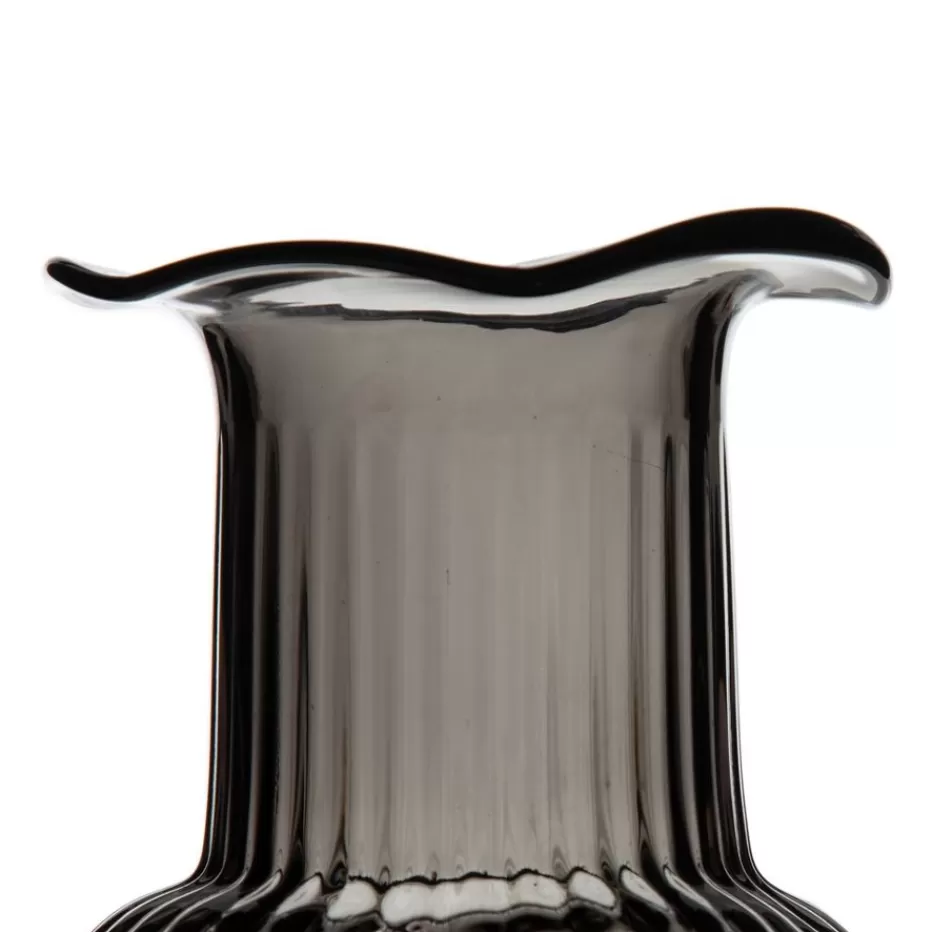 Hot Toko Vase gris en verre décoratif Vases Et Plateaux Décoratifs