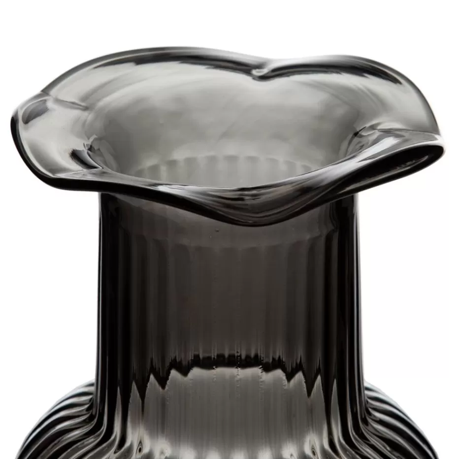 Hot Toko Vase gris en verre décoratif Vases Et Plateaux Décoratifs