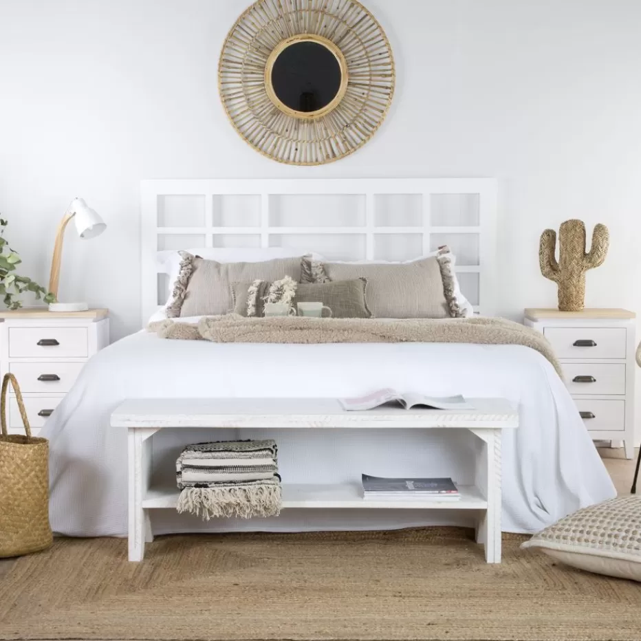 Outlet Tribeca Tête de lit en bois laqué blanc pour lit de 150 et 160 Chambre | Têtes De Lit