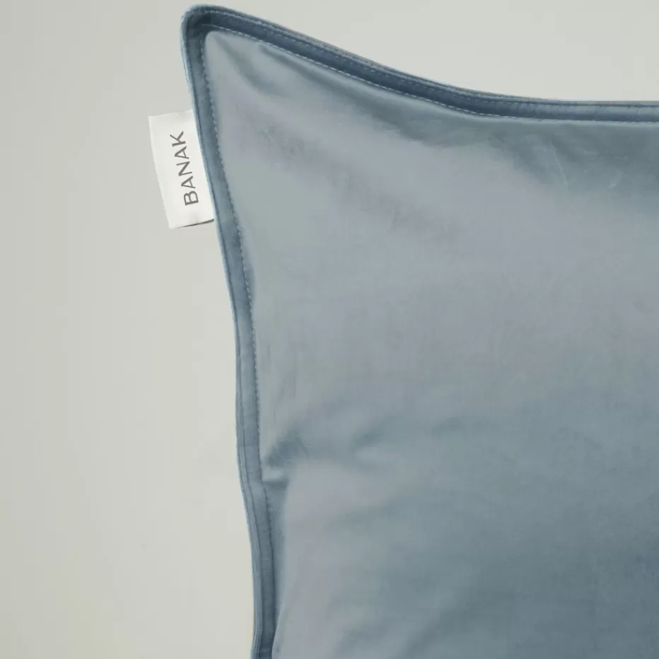 Best Vela Coussin décoratif en velours pour canapé de couleur bleue Coussins