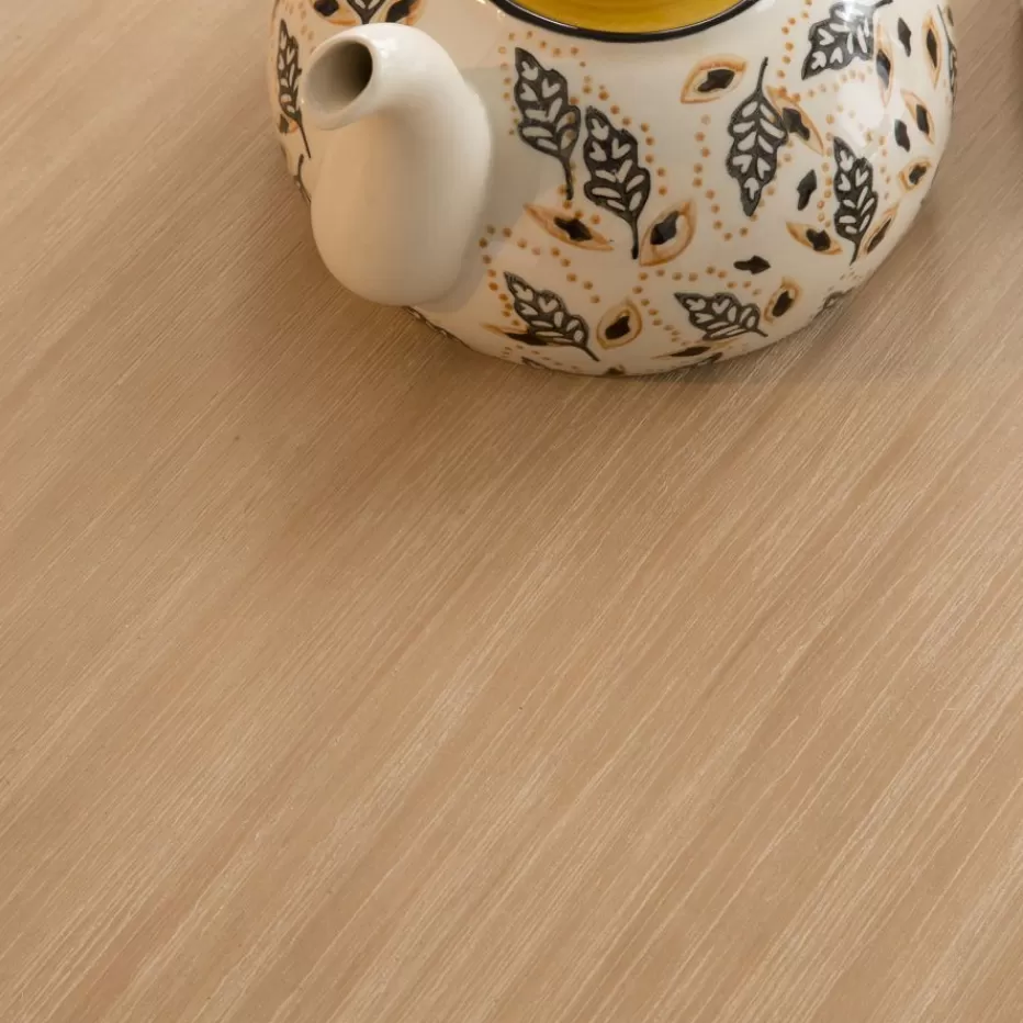 Online Vilna Table à manger extensible rectangulaire 150/200 en bois massif blanc et naturel Salles À Manger | Tables En Bois